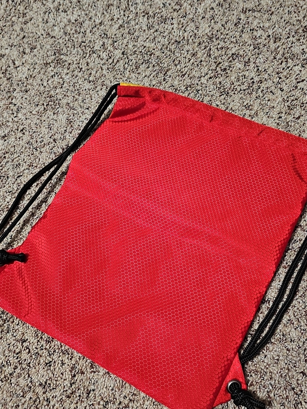 Drawstring Backpack - Red & Yellow - Picture 4 of 4